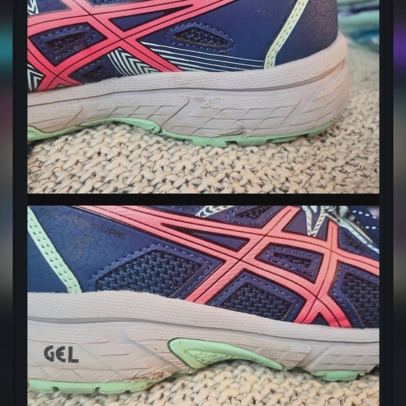 Asics Gel Venture 8 Blue, Mint, Pink Trail Running Shoe 8.5 *Wear - Picture 15 of 15